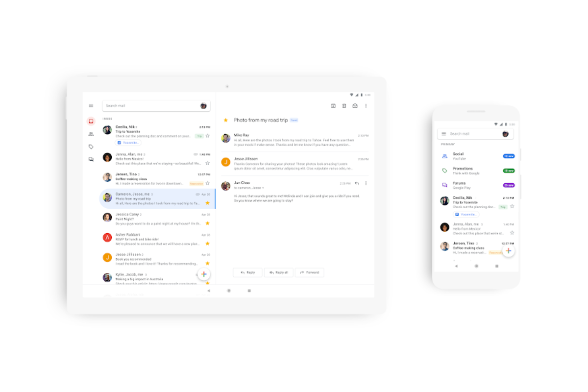 สานต่อความขาว แอป Gmail รับดีไซน์ใหม่